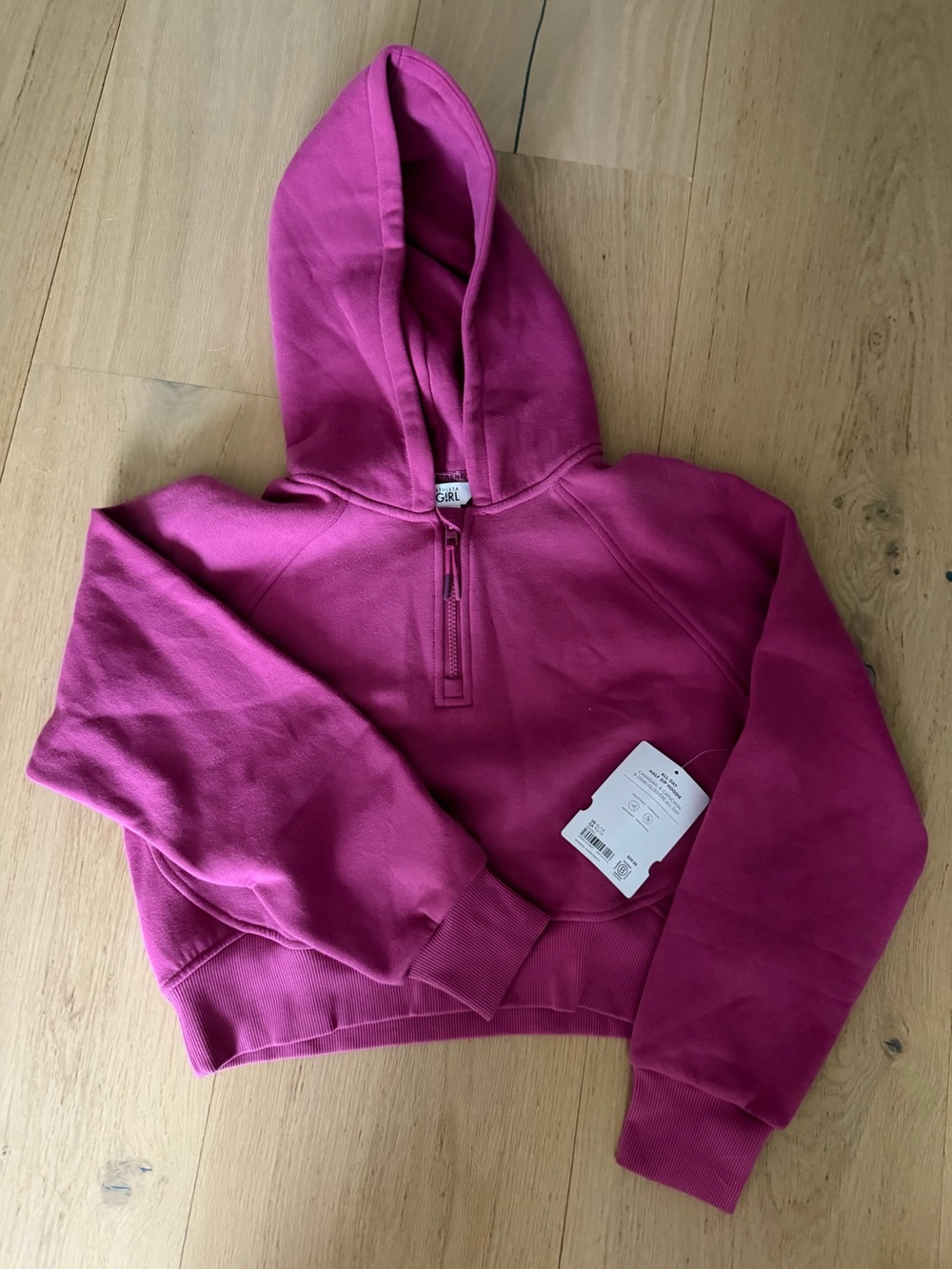 Athleta Girl Fuchsia Hooded Zip Pullover
